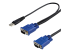 StarTech.com 15 ft 2-in-1 Ultra Thin USB KVM Cable - Right-angle