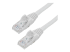 StarTech.com 75ft CAT6 Ethernet Cable, 10 Gigabit Snagless RJ45 650MHz 100W PoE Patch Cord, CAT 6 10GbE UTP Network Cable w/Strain Relief, White, Wiring is UL Certified/TIA - Right-angle